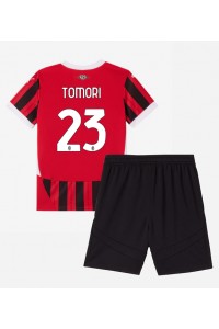 Fotbalové Dres AC Milan Fikayo Tomori #23 Dětské Domácí Oblečení 2024-25 Krátký Rukáv (+ trenýrky)